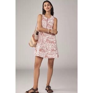 New Anthropologie The Keiko Mini Dress by Maeve: Front Zip Edition $148 MEDIUM